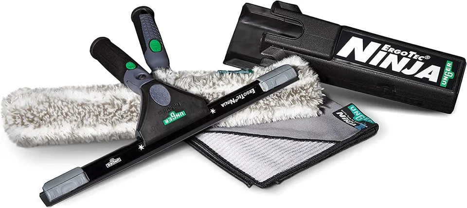 unger-ninja-kit-complet-de-nettoyage-de-vitres-professionnel-6-en-1-raclette-pre image 1