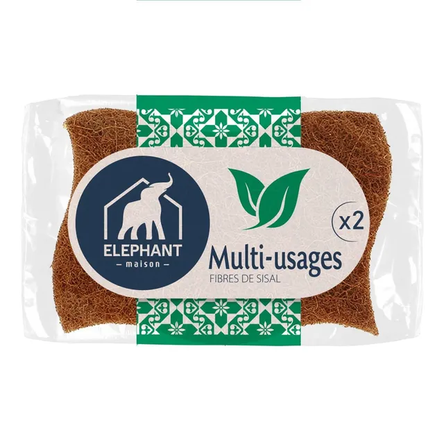 l-phant-maison-ponge-grattante-multi-usages-sisal-x2-r-curage-moyen-fibre-recycl image 1