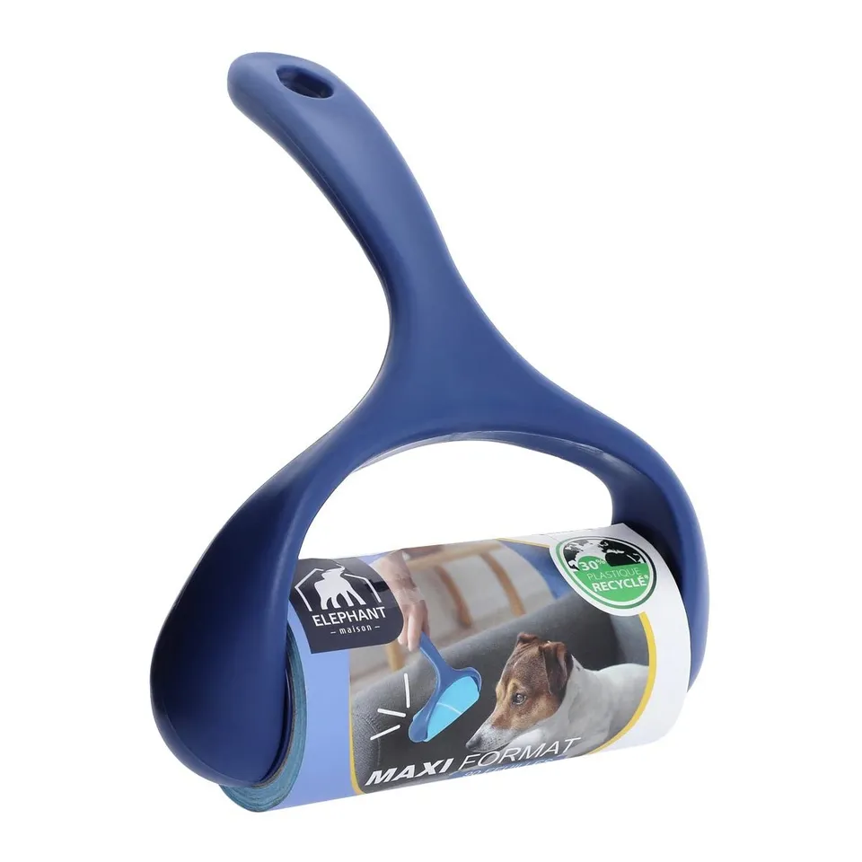 l-phant-maison-brosse-adh-sive-pro-rouleau-90-feuilles-12-m-tres-retire-poils-d- image 1
