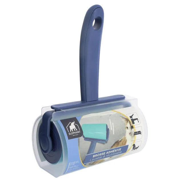 l-phant-maison-brosse-adh-sive-lavable-rouleau-r-utilisable-1000-fois-pour-poils image 1