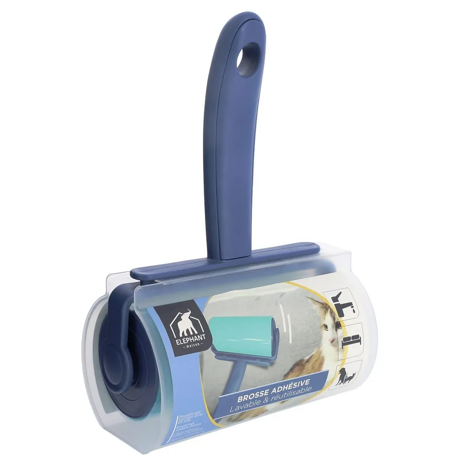 l-phant-maison-brosse-adh-sive-lavable-rouleau-r-utilisable-1000-fois-pour-poils image 1