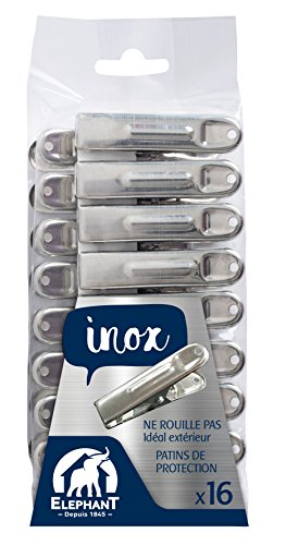 l-phant-maison-pinces-linge-inox-x16-solides-antirouille-patins-de-protection-id image 2