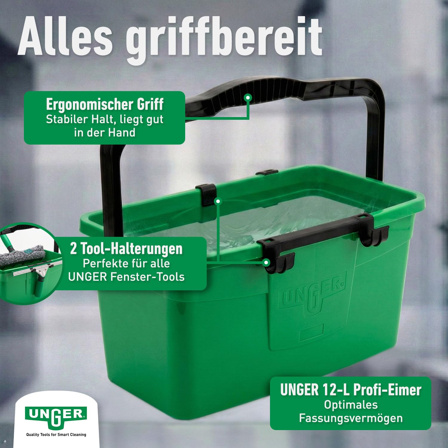 unger-kit-de-nettoyage-vitres-ak015-raclette-35-cm-lave-vitres-microfibre-seau-1 image 7