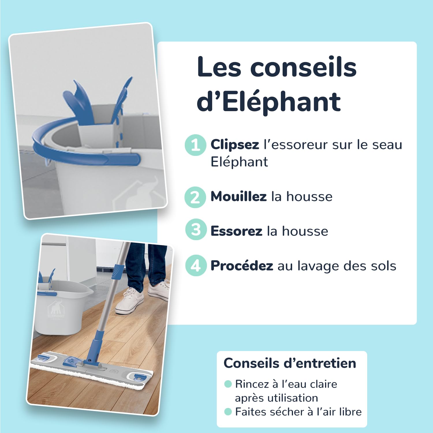 elephant-maison-neo-system-essoreur-lot-de-2-syst-me-brevet-compatible-balai-neo image 3