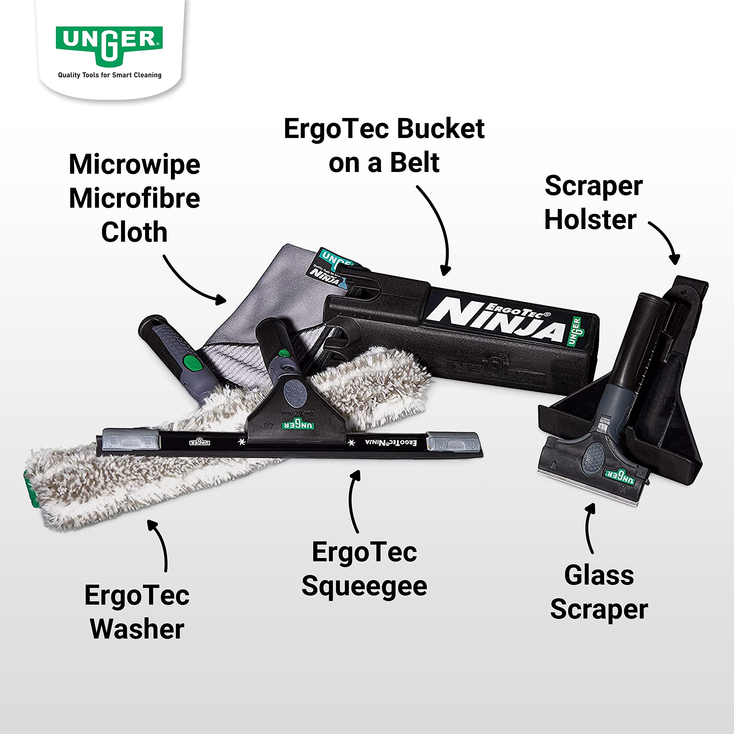 unger-ninja-kit-complet-de-nettoyage-de-vitres-professionnel-6-en-1-raclette-pre image 2