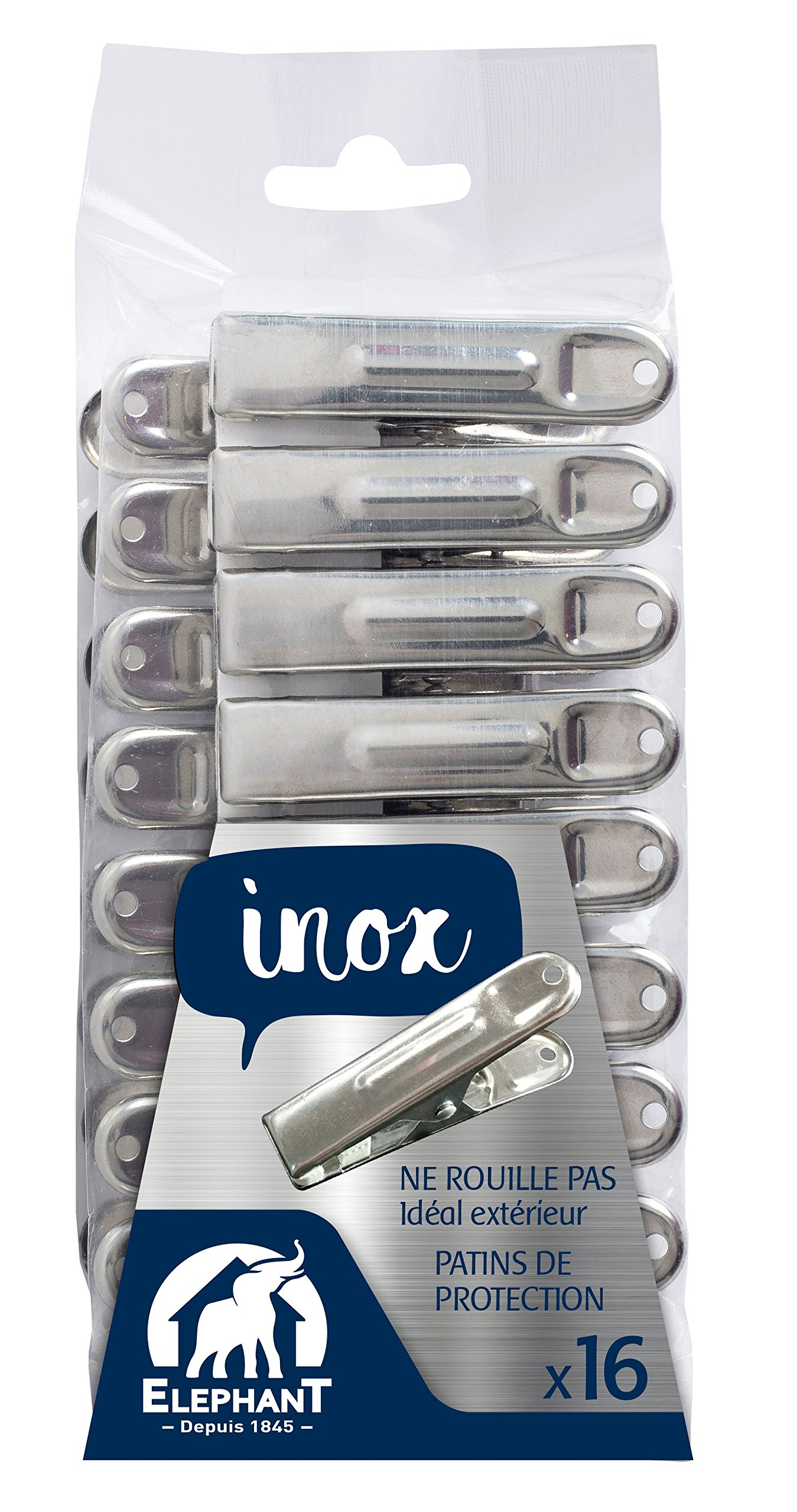 l-phant-maison-pinces-linge-inox-x16-solides-antirouille-patins-de-protection-id image 1